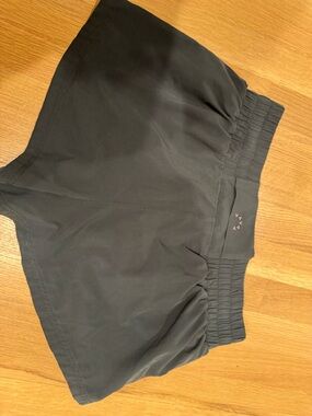 2 pairs of Varley Black Athletic Shorts with Elastic Waistband